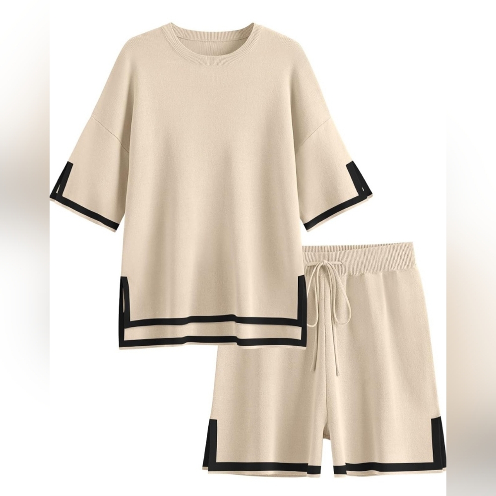 Women's Short Sets, 2 Piece Comfy Loose Blouse and Pants Matching Sets 2026